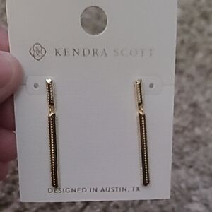 Kendra Scott Gold Linear Earrings